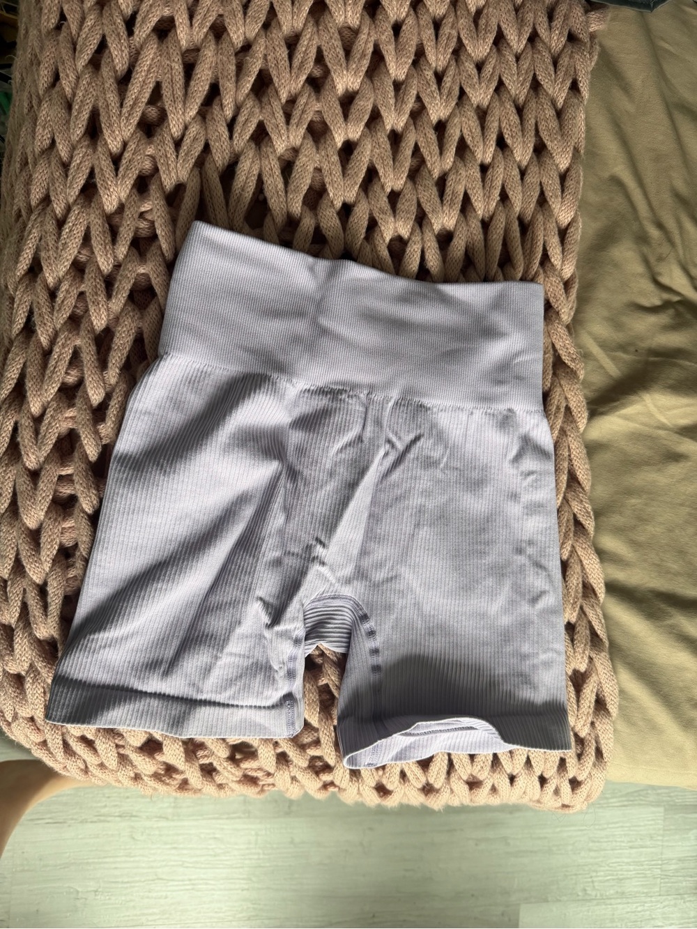Light purple workout biker shorts